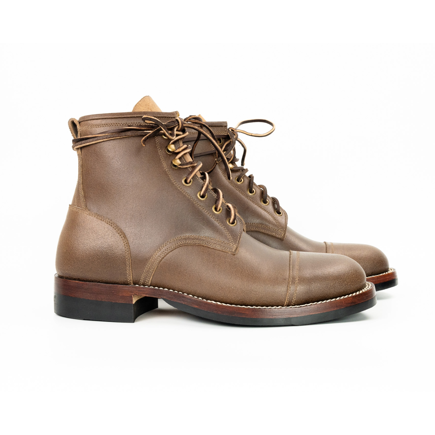 Garrett - Natural Waxed Flesh – Caswell Boot Company